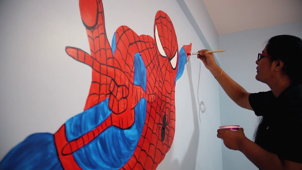 Spiderman Room Painting Ideas