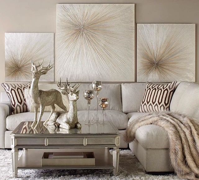Gold Champagne Living Room Ideas